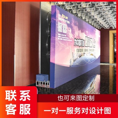 桁架搭建喷绘背景板拍照合影展示架UV热转印PP海报舞台注水旗杆亚