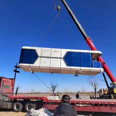 定制太空舱移动房屋 景区住人高档太空舱酒店 移动苹果舱驿站图3