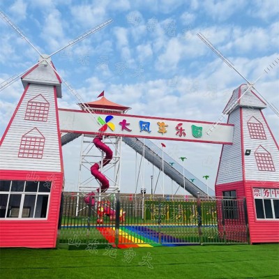 户外大型防腐木荷兰风车 可再生文化象征旅游景点风车建筑 风车节图4