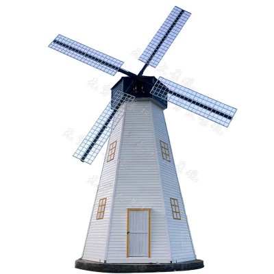 园林景观防腐木荷兰风车网红打卡拍照景点庄园花海文旅发光摆件图5