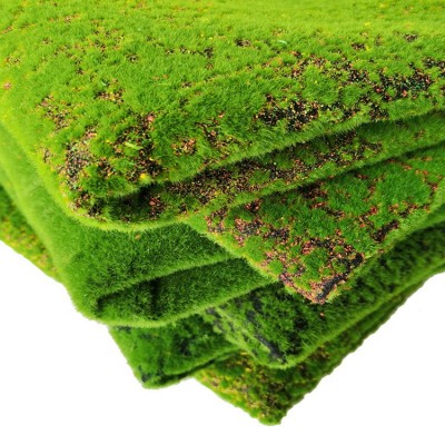 仿真青苔草皮绿色人造草坪植物墙橱窗微景观盆景装饰苔藓植绒草皮图3