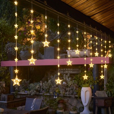 星星灯场景房间氛围灯生日庭院挂件装饰灯窗帘灯串ins网红圣诞节图3