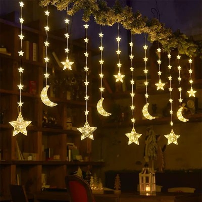 星星灯场景房间氛围灯生日庭院挂件装饰灯窗帘灯串ins网红圣诞节图4