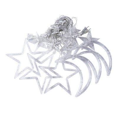 新年装饰led房间装饰灯窗帘灯ins网红节日灯氛围灯挂件星星月亮灯图5