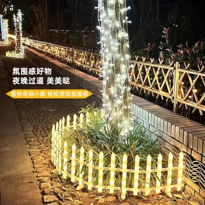 围栏庭院装饰灯户外太阳能庭院围栏灯led彩灯花园草坪灯布置栏杆图3
