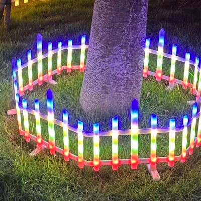 围栏庭院装饰灯户外太阳能庭院围栏灯led彩灯花园草坪灯布置栏杆图5