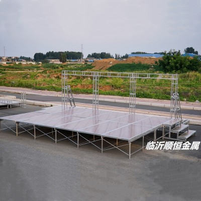 快装舞台架子T台活动舞台板便携拼装婚礼广告雷亚折叠舞 台桁架图2