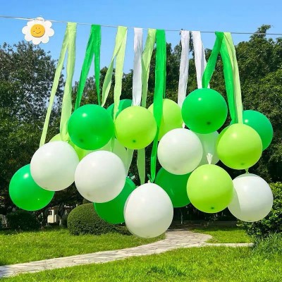 ins野餐春游彩色流苏气球户外拍照幼儿园文创舞台背景场景布置图3