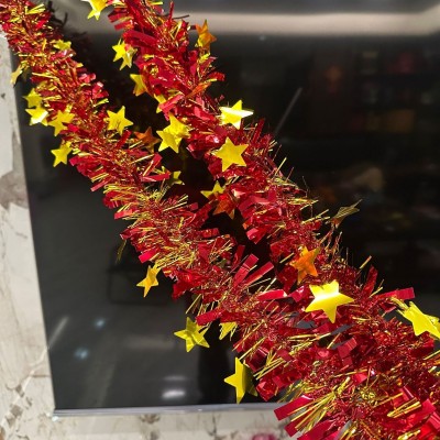 开业商场门店教育机构装饰毛条彩条拉花茜草节日舞台晚会活动布置图3