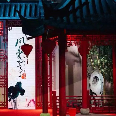 森系梦幻婚庆舞台背景布置泡沫雕塑欧式建筑房子城堡宝宝婚庆道具图3