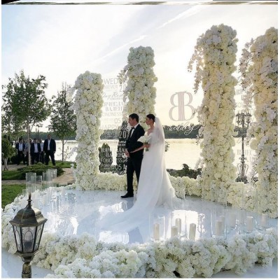 婚庆镜面地毯拍摄镜面反光婚庆银色烤漆镜面纸t台秀舞台背景布图3