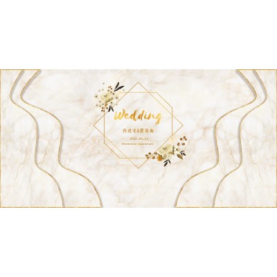 婚礼背景布结婚订婚舞台布置婚庆生日宴写真布kt板海报墙装饰图4