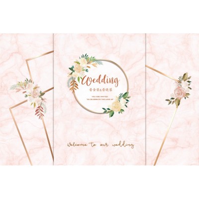 婚礼背景布结婚订婚舞台布置婚庆生日宴写真布kt板海报墙装饰图2