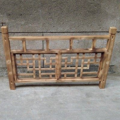 木纹中式婚庆道具楼梯扶手栏杆橱窗舞台装饰影楼围栏木制美陈图5