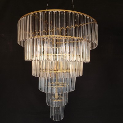新款婚庆亚克力多层水晶冰条吊灯酒店吊顶挂件舞台布置创意道具图3