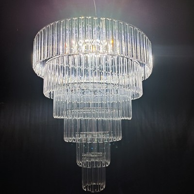 新款婚庆亚克力多层水晶冰条吊灯酒店吊顶挂件舞台布置创意道具图4