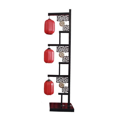 汉唐宫灯中国风舞台布置中式婚礼三联灯笼路引新中式屏风婚庆道具图5
