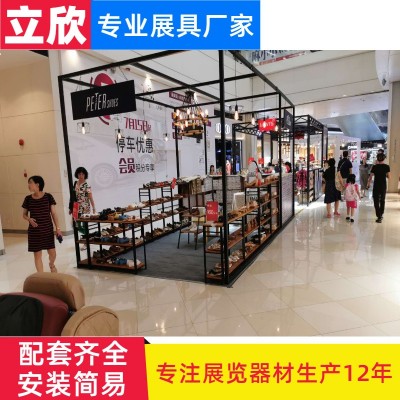 商场超市展示架 铝合金开口发光方柱快闪店展架饰柜酒柜 摊位展架图4