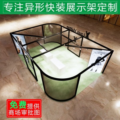 苏宁极物发光字临时卖场设计搭建定制菜市场批发市场重复使用摊位图2