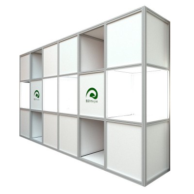 40方柱展示柜定制 商场展厅会议室展馆展台铝合金可拆卸式展示柜图4