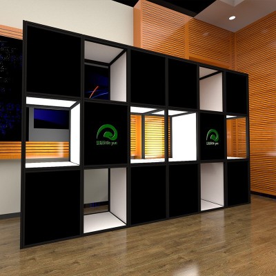 40方柱展示柜定制 商场展厅会议室展馆展台铝合金可拆卸式展示柜图3