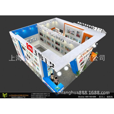 36平方特装展览设计制作搭建、新国际博览中心展览馆展台展位设计图5