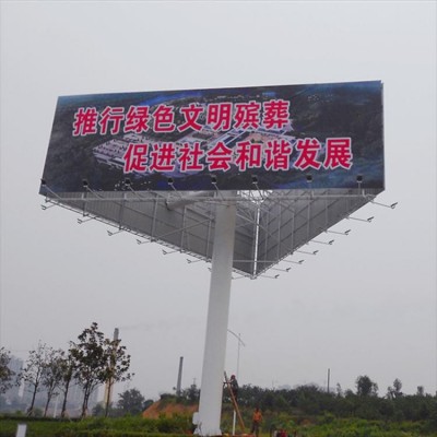 设计安装方便三面广告牌 千禧高硬度彩色单立柱擎天柱图5