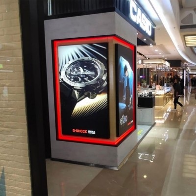 悬挂式定制灯箱背景墙广告牌展示牌 1lm亮度调节画面尺寸图2
