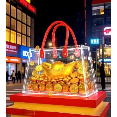 2025新春蛇年商业综合金元宝美陈装饰设计制作 布置 天一印象图2