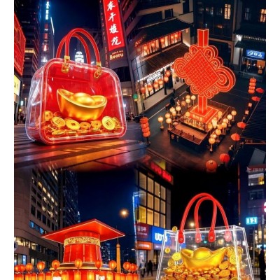 2025新春蛇年商业综合金元宝美陈装饰设计制作 布置 天一印象