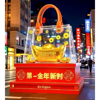 2025新春蛇年商业综合金元宝美陈装饰设计制作 布置 天一印象图3