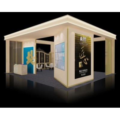 布艺展位快速搭建 摊位重复使用展示架展会设计搭建服务 波镨展览图4