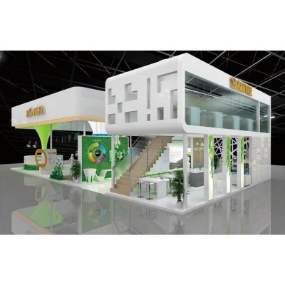 金发科技 展台展示设计搭建，展会展厅设计施工