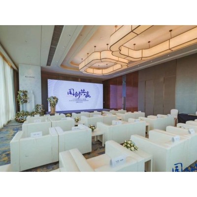 单人沙发 皮质白色黑色座位租赁 会议活动沙发出租图4