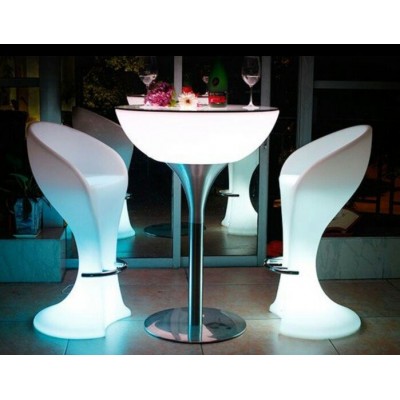 发光吧桌 商务洽谈桌椅租赁 遥控发`光吧柱吧凳出租摆放图5