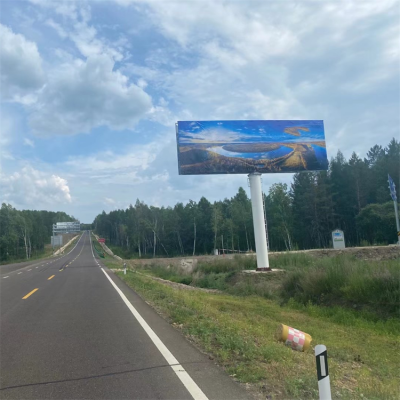 明晟 三面翻高炮广告牌制作 单立柱广告塔正规施工队伍 擎天柱设计图3