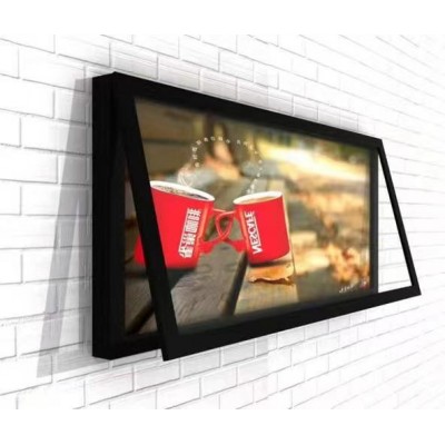 专业定制出售单面壁挂灯箱 室外滚动广告栏 公告栏液压开启 换画方便图2