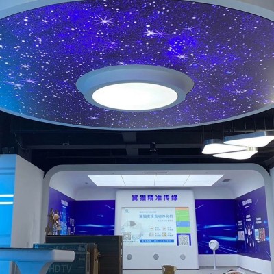 软膜天花吊顶源头厂家蓝天白云海洋星空喷绘定制上门安装图3