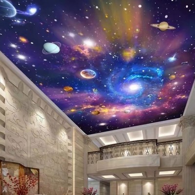 软膜天花吊顶源头厂家蓝天白云海洋星空喷绘定制上门安装图2