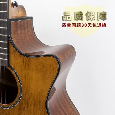 单板吉他41寸亮光靠手民谣木吉他批发36寸儿童面单实木guitar琴图2