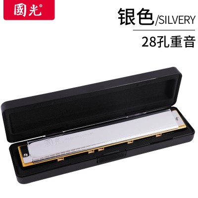 纪念版国光口琴24孔复音C调口琴 成人初学吹奏乐器28孔重 音口琴图3