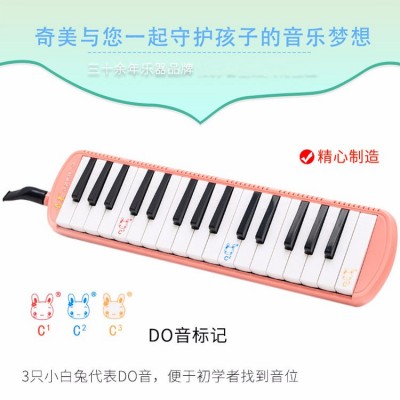 奇美牌口风琴32键37键口风琴学生吹奏乐器DHS牌口风琴正品批发图4