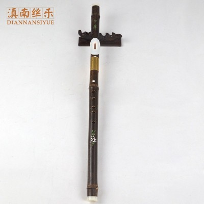 长期供应 精品演奏横吹 两节白铜双插口横吹紫竹F调G调巴乌图2