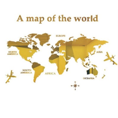 世界欧版欧洲外贸版wordmap trip 3d亚克力立体墙贴图5
