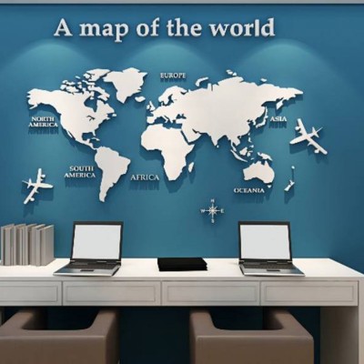 世界欧版欧洲外贸版wordmap trip 3d亚克力立体墙贴图4