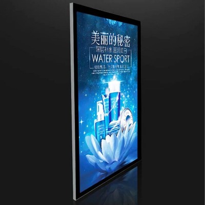 抽画式钢化玻璃灯箱led超薄挂壁式广告牌发光高清高颜值便捷灯箱图2