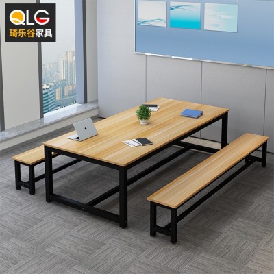 简约现代员工培训会议桌长桌简易长条桌椅组合工作台长条桌办公桌图2