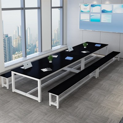 简约现代员工培训会议桌长桌简易长条桌椅组合工作台长条桌办公桌图3