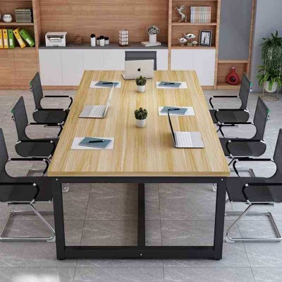 会议桌长桌简约现代办公桌子长方形工作台长条桌培训洽谈桌椅组合图3