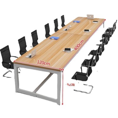 会议桌长方形老板桌培训洽谈简约现代职员拼接办公桌长桌办公家具图4